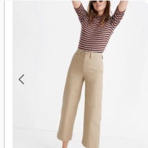 Madewell Emmett wide-leg crop pant slim